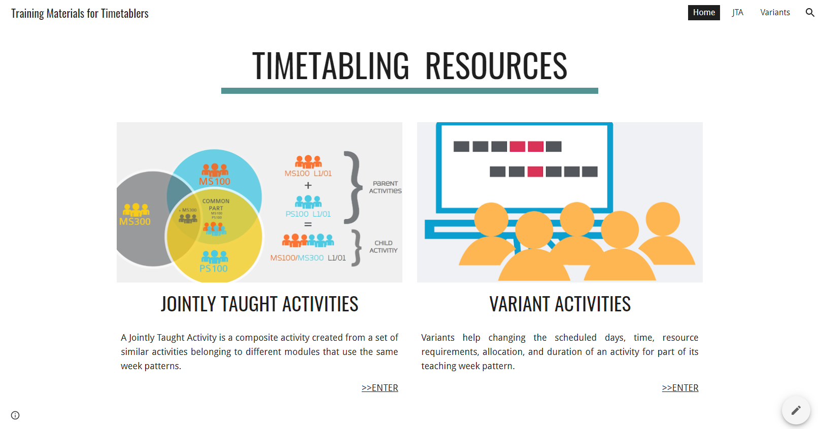 Training resources for DCU timetablers